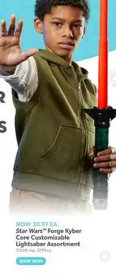 Toys R us Star Wars Forge Kyber Core Customizable Lightsaber Assortment offer
