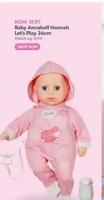 Toys R us Baby Annabell Hannah Let's Play 36cm offer