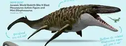Toys R us Jurassic World Rebirth Bite N Blast Mosasaurus Action Figure and Mini Dilophosaurus offer