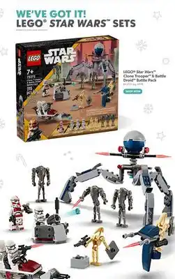 Toys R us LEGO Star Wars Clone Trooper & Battle Droid Battle Pack offer