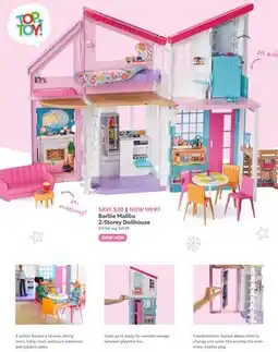 Toys R us Barbie Malibu 2-Storey Dollhouse offer