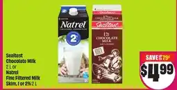 Chalo FreshCo Sealtest Chocolate Milk 2 L or Natrel Fine Filtered Milk Skim, 1 or 2% 2 L offer