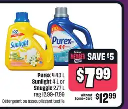 Chalo FreshCo Purex 4.43 L Sunlight 4 L or Snuggle 2.77 L offer