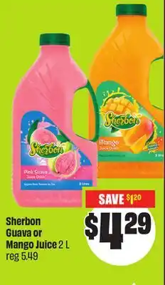 Chalo FreshCo Sherbon Guava or Mango Juice 2 L offer