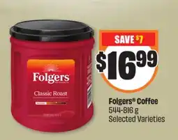 Chalo FreshCo Folgers Coffee 544-816 g Selected Varieties offer