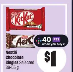 Chalo FreshCo Nestlé Chocolate Singles Selected 36-55 g offer