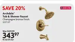 Home Hardware Archdale Tub & Shower Faucet offer