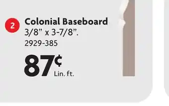 Home Hardware Colonial Baseboard offer