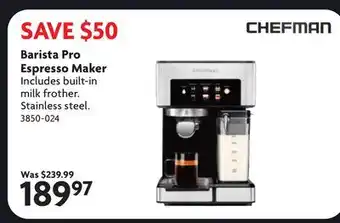 Home Hardware Barista Pro Espresso Maker offer