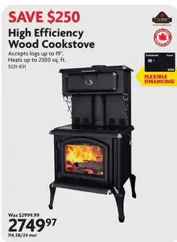 Home Hardware High Efficiency Wood Cookstove offer