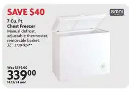 Home Hardware 7 Cu. Ft. Chest Freezer offer