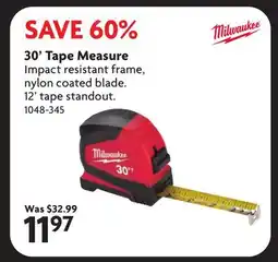 Home Hardware 30' Tape Measure offer