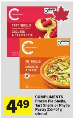 Foodland COMPLIMENTS Frozen Pie Shells, Tart Shells or Phyllo Pastry offer
