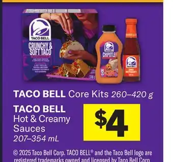 Foodland TACO BELL Core Kits offer
