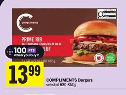 Foodland COMPLIMENTS Burgers offer