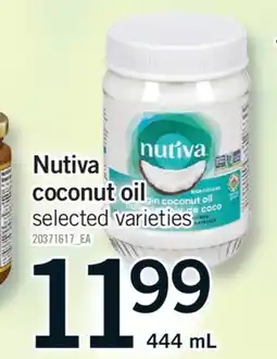 Fortinos NUTIVA COCONUT OIL, 444 ML offer