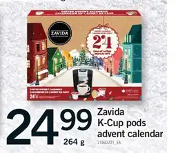 Fortinos ZAVIDA K-CUP PODS ADVENT CALENDAR, 264 G offer