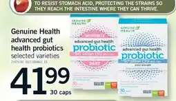 Fortinos GENUINE HEALTH ADVANCED GUT HEALTH PROBIOTICS, 30 CAPS offer