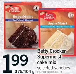 Fortinos BETTY CROCKER SUPERMOIST CAKE MIX, 375/404 G offer
