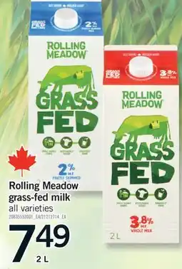 Fortinos ROLLING MEADOW GRASS-FED MILK, 2 L offer