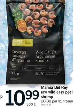 Fortinos MARINA DEL REY RAW WILD EASY PEEL SHRIMP, 300 G offer
