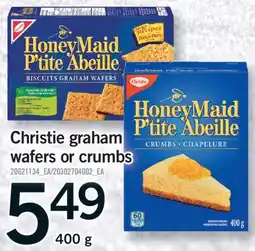 Fortinos CHRISTIE GRAHAM WAFERS OR CRUMBS, 400 G offer