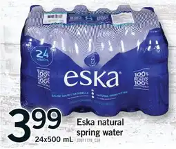 Fortinos ESKA NATURAL SPRING WATER, 24X500 ML offer