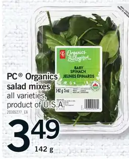 Fortinos PC ORGANICS SALAD MIXES, 142 G offer