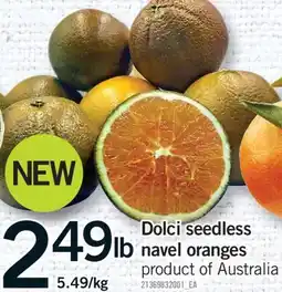 Fortinos DOLCI SEEDLESS NAVEL ORANGES offer