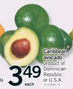 Fortinos CARIBBEAN AVOCADO offer