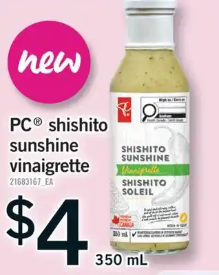 Fortinos PC SHISHITO SUNSHINE VINAIGRETTE, 350 ML offer