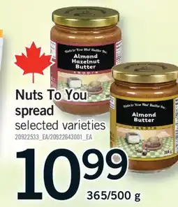 Fortinos NUTS TO YOU SPREAD, 365/500 g offer