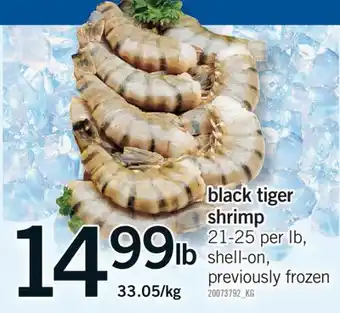 Fortinos BLACK TIGER SHRIMP offer