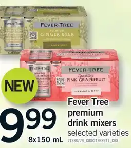 Fortinos FEVER TREE PREMIUM DRINK MIXERS, 8X150 ML offer