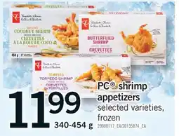 Fortinos PC SHRIMP APPETIZERS, 340-454 G offer