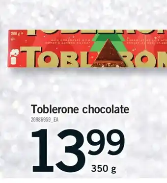 Fortinos TOBLERONE CHOCOLATE, 350 G offer