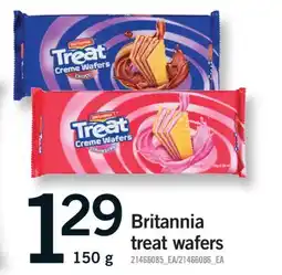Fortinos BRITANNIA TREAT WAFERS, 150 G offer