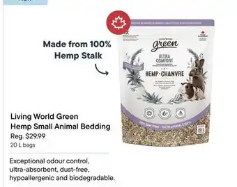 Petvalu Living World Green Hemp Small Animal Bedding offer
