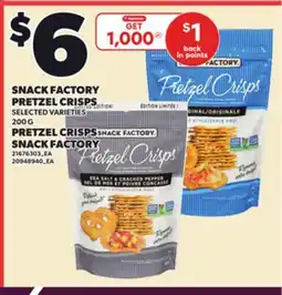Independent Grocer SNACK FACTORY PRETZEL CRISPS, 200 G offer