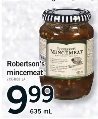 Fortinos ROBERTSON'S MINCEMEAT, 635 mL offer
