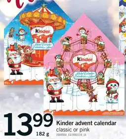 Fortinos KINDER ADVENT CALENDAR, 182 G offer