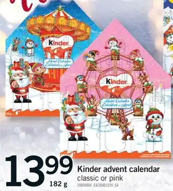 Fortinos KINDER ADVENT CALENDAR, 182 G offer