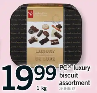 Fortinos PC LUXURY BISCUIT ASSORTMENT, 1 KG offer