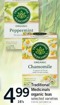 Fortinos TRADITIONAL MEDICINALS ORGANIC TEAS, 16'S offer