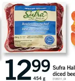 Fortinos SUFRA HALAL DICED BEEF, 454 G offer