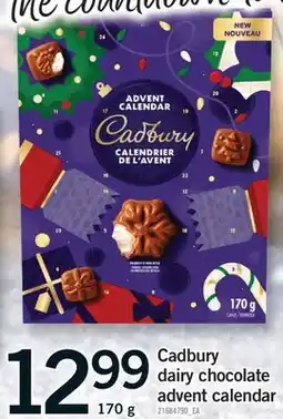 Fortinos CADBURY DAIRY CHOCOLATE ADVENT CALENDAR, 170 G offer