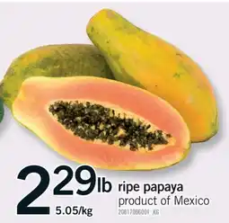 Fortinos RIPE PAPAYA offer