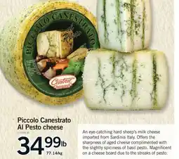 Fortinos PICCOLO CANESTRATO AL PESTO CHEESE offer