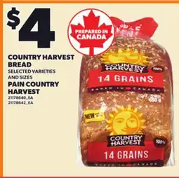 Independent Grocer COUNTRY HARVEST BREAD offer