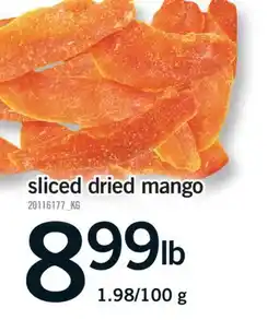 Fortinos SLICED DRIED MANGO offer